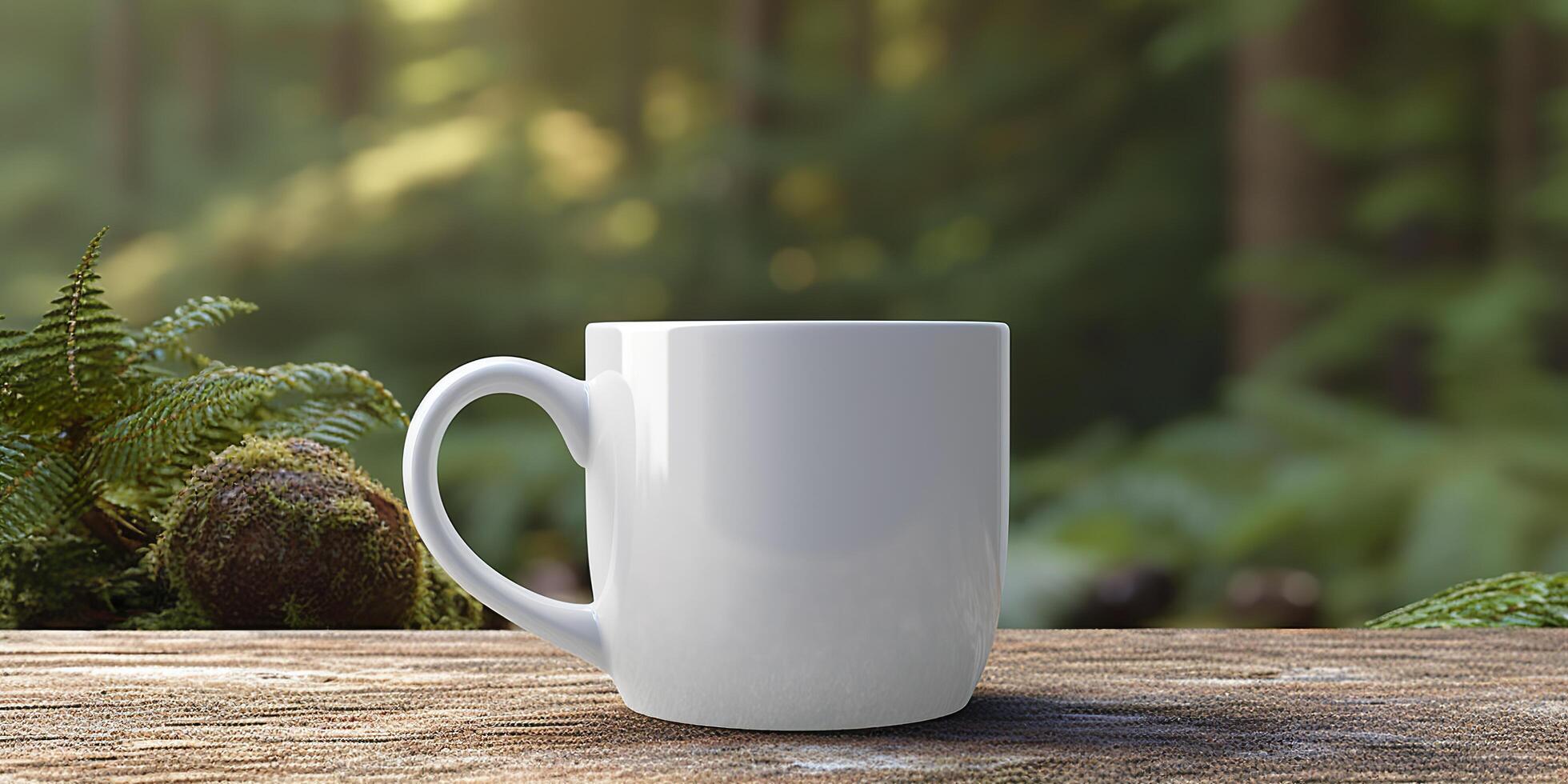 White Mug mockup. Generative AI photo