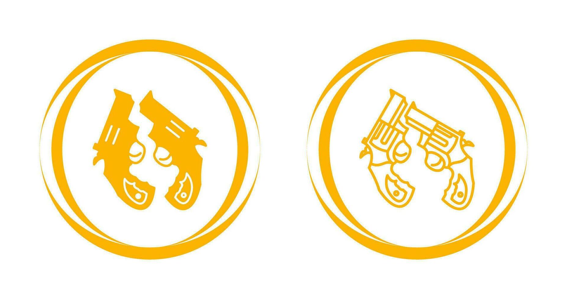 Two Guns Vector Icon