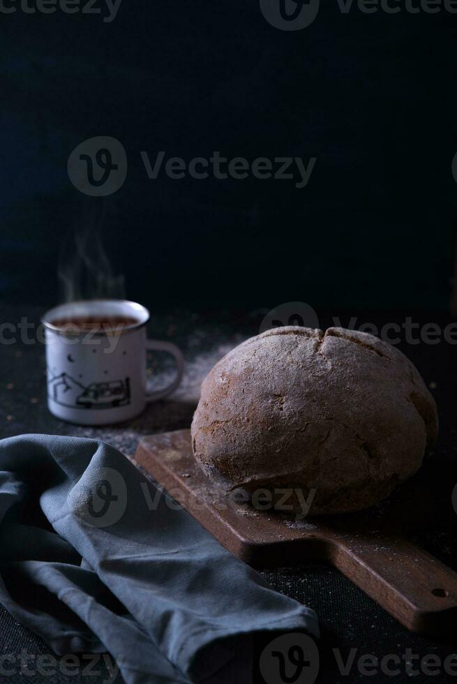 Healthy and natural homemade bread. photo