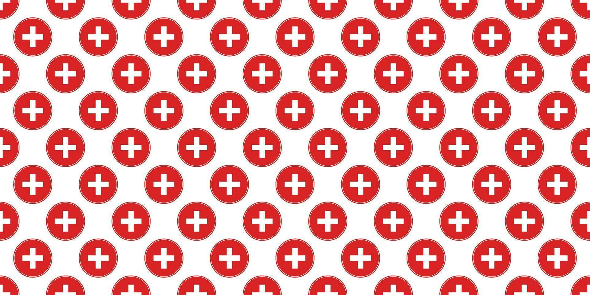 red medical cross seamless pattern vector