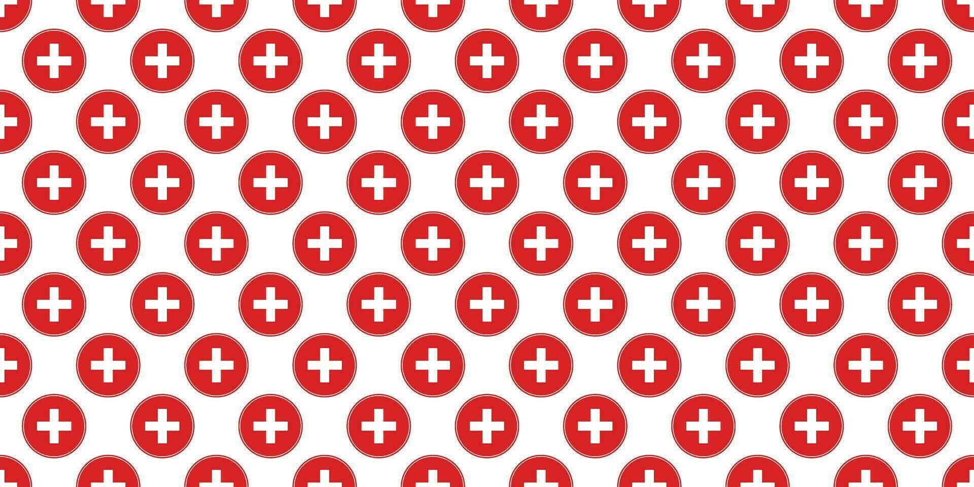 red medical cross seamless pattern vector