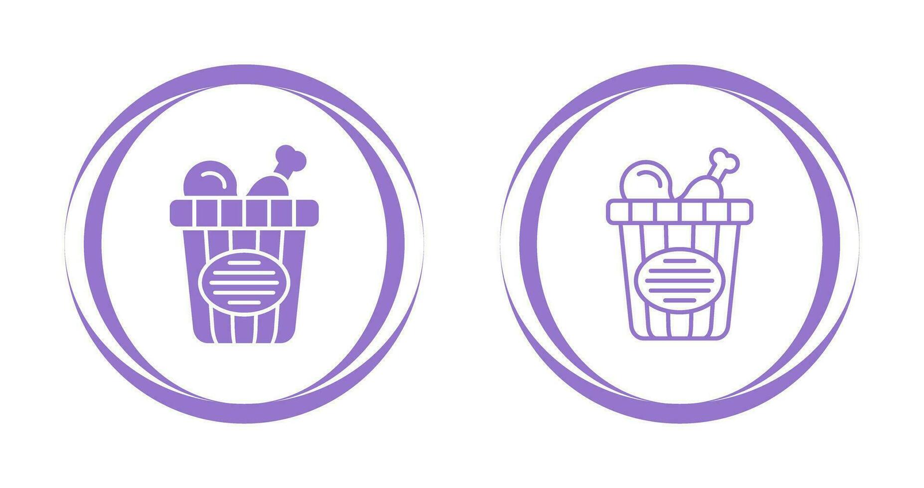 Chicken Bucket Vector Icon