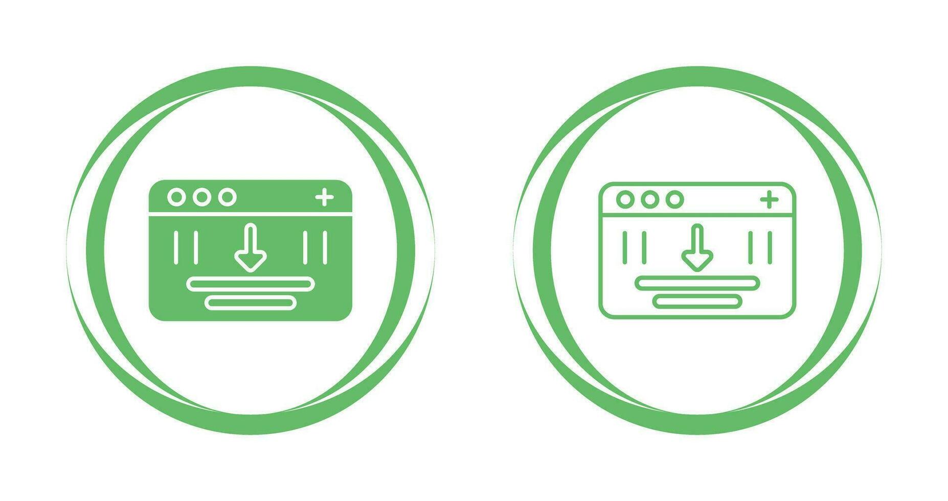 Browser Downloading Vector Icon