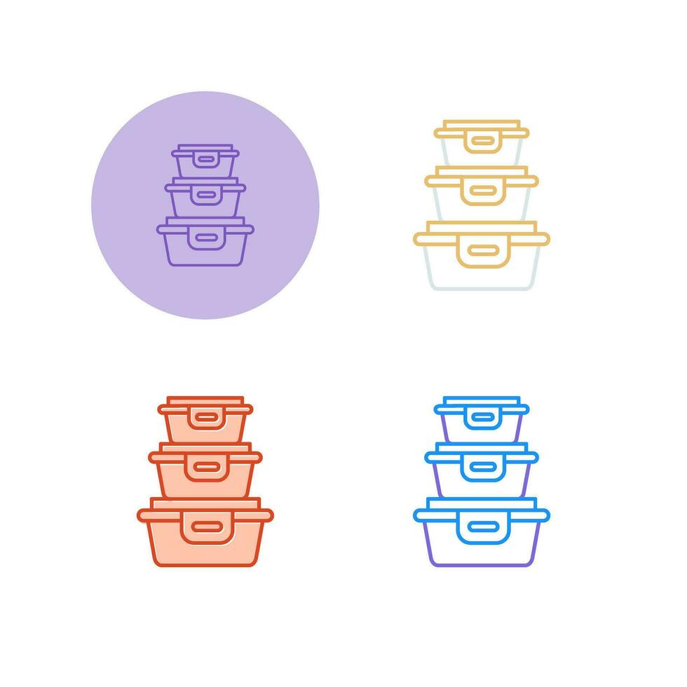 Plastic Food Container Vector Icon