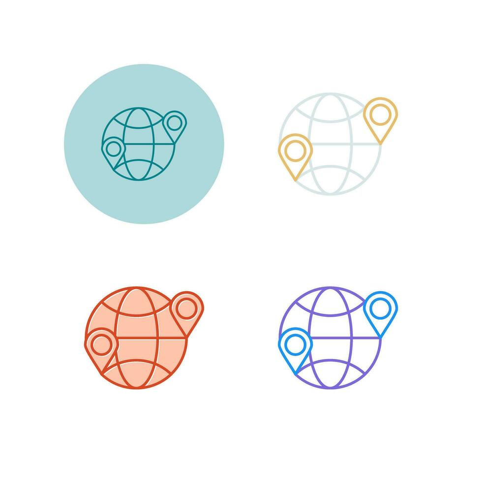 Globe Location Vector Icon