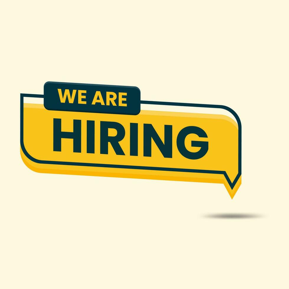 we are hiring join us announcement job vacancy banner vector