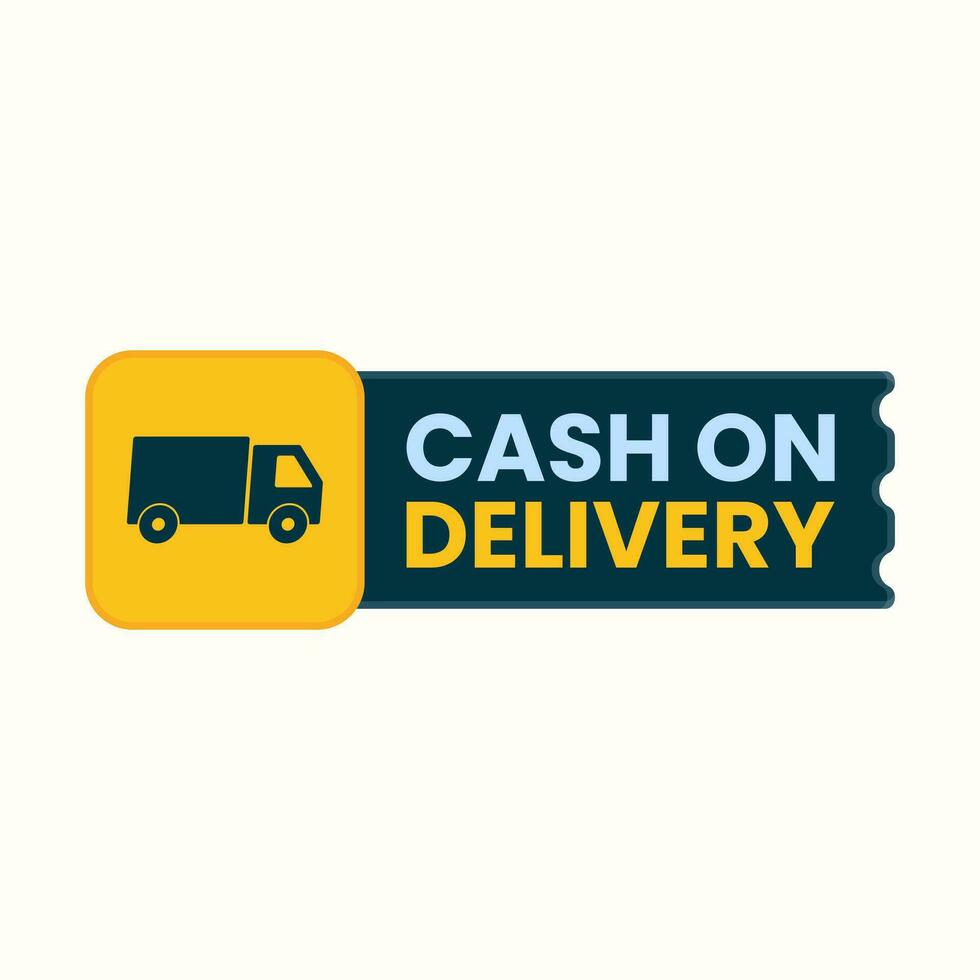 Cash on delivery label clipart vector