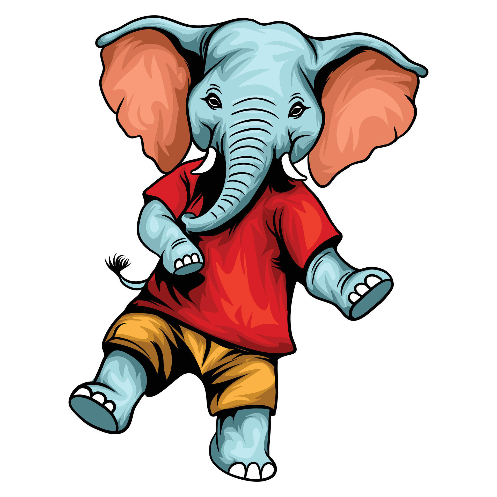 Elephant standing on 2 legs 28825092 Vector Art at Vecteezy