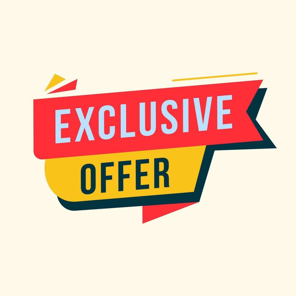 exclusive offer sale banner design vector