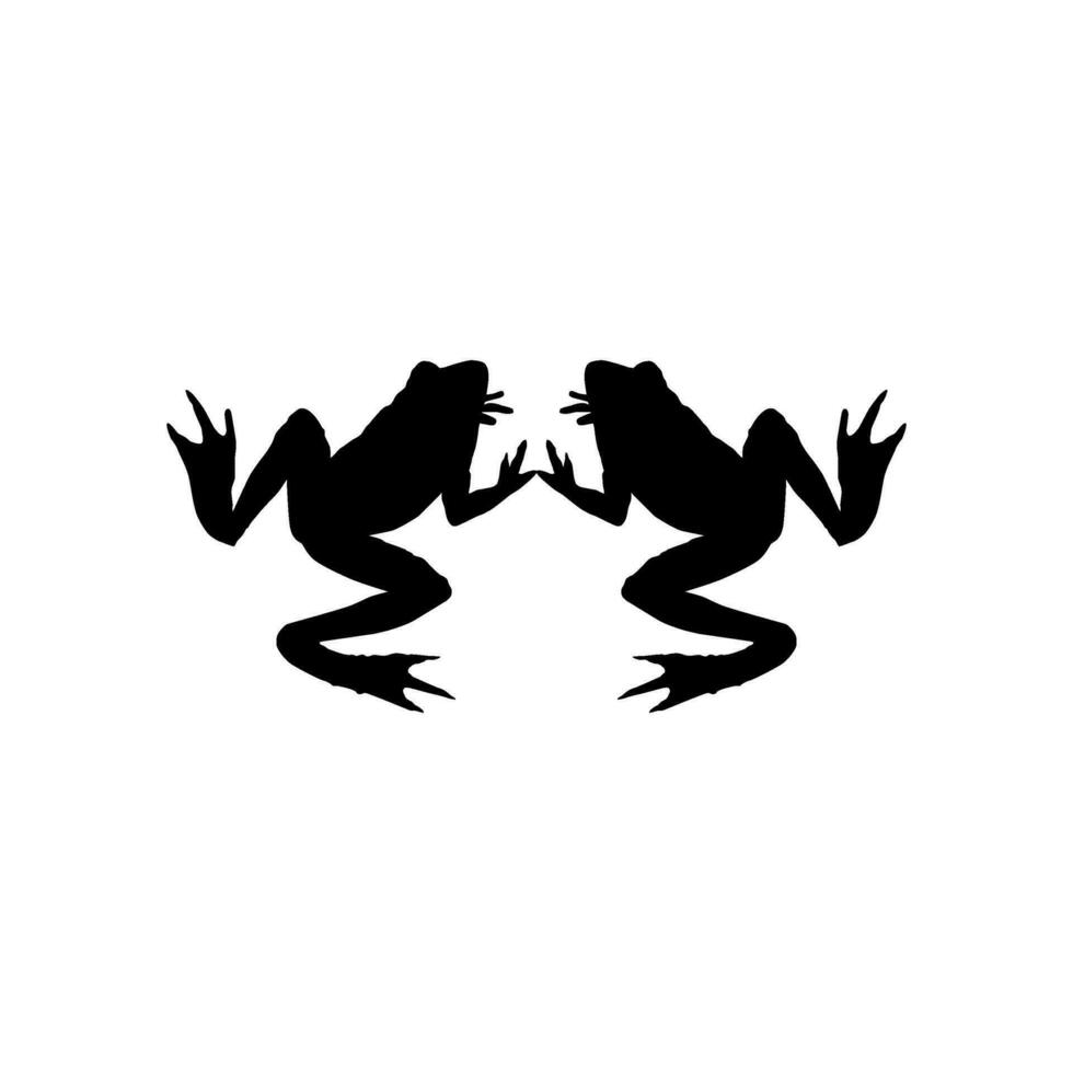 Frog Silhouette, can use for Logo Gram, Art Illustration, Pictogram, Website or Graphic Design Element. Vector Illustration