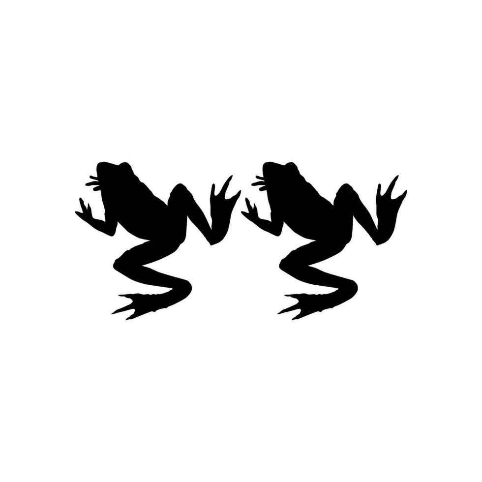 Frog Silhouette, can use for Logo Gram, Art Illustration, Pictogram, Website or Graphic Design Element. Vector Illustration