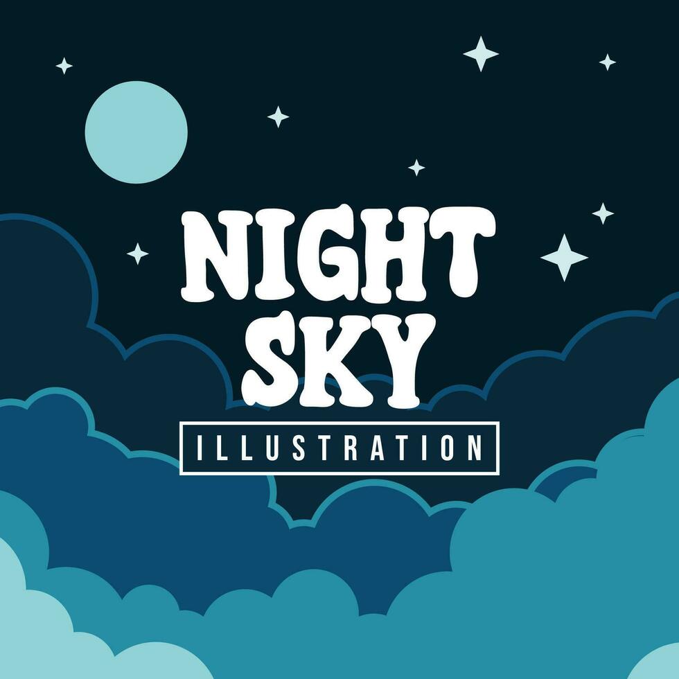 brillante noche cielo vector ilustración