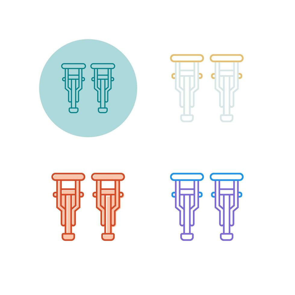 Crutches Vector Icon