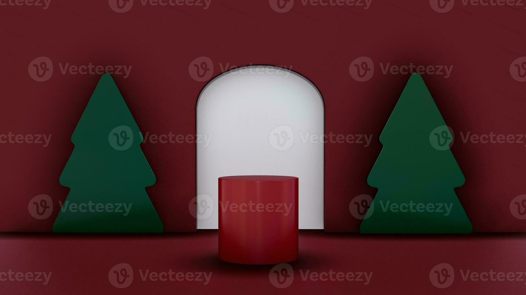 Christmas podium background for product 3d rendering photo