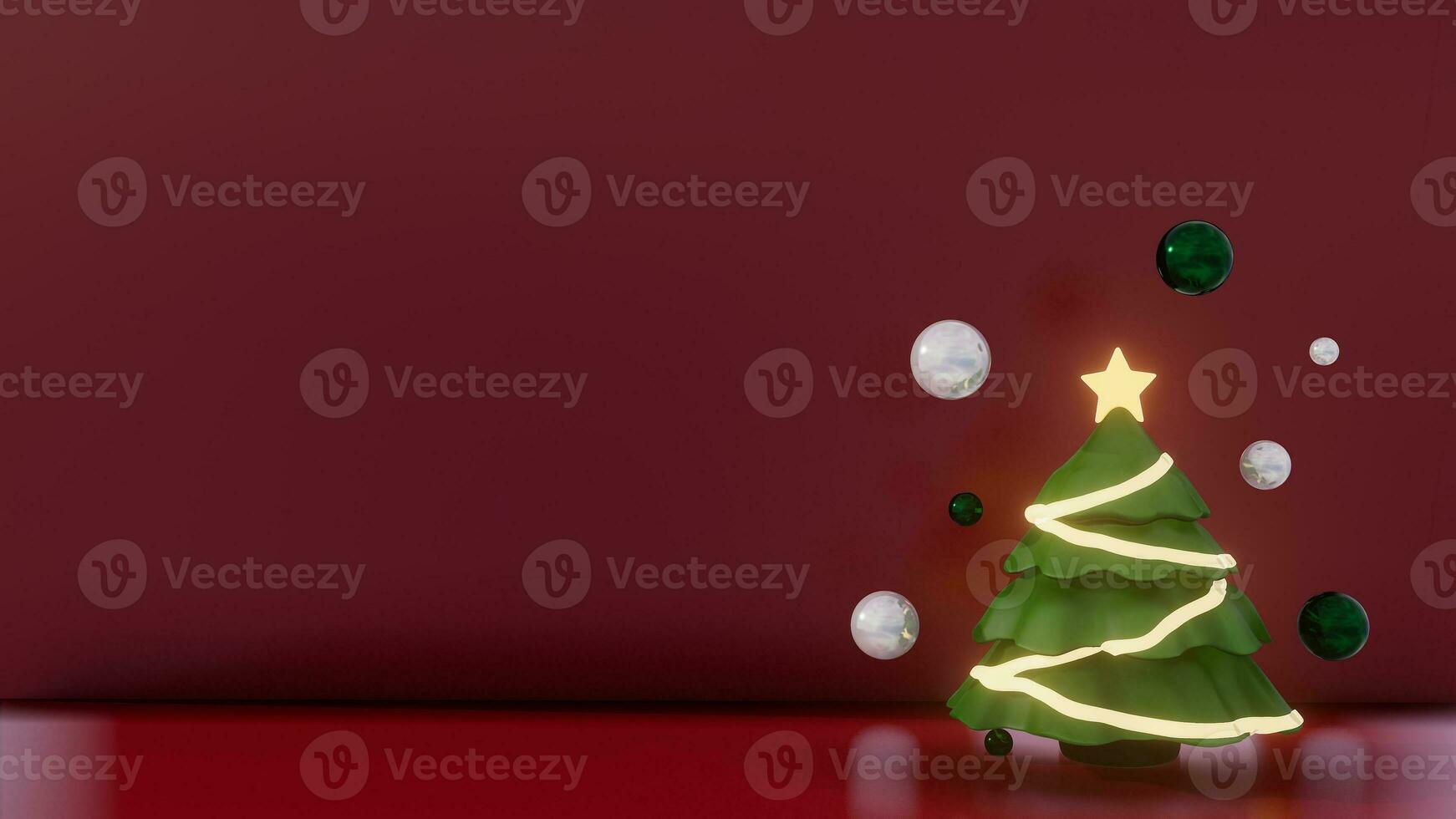 Christmas podium background for product 3d rendering photo