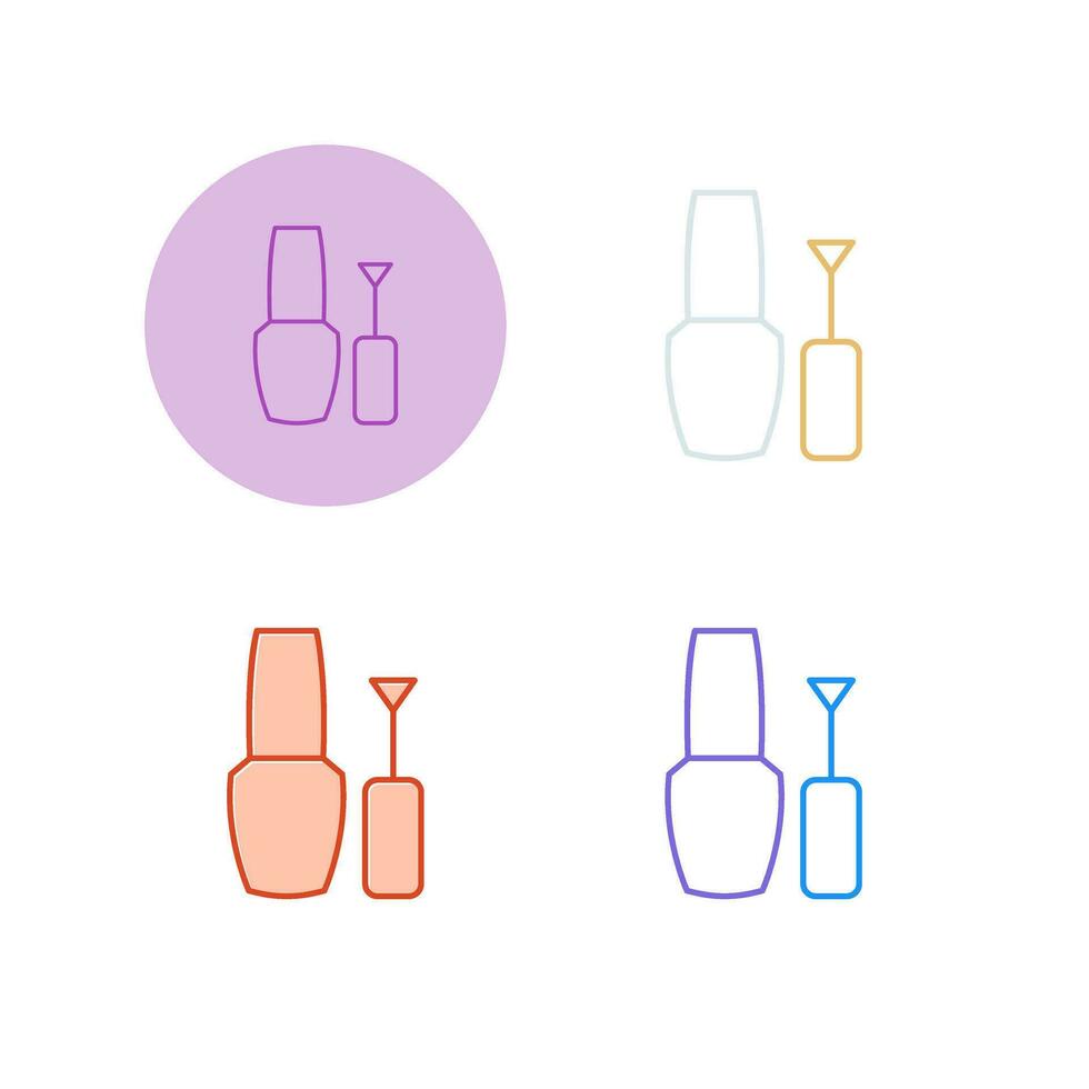 icono de vector de esmalte de uñas