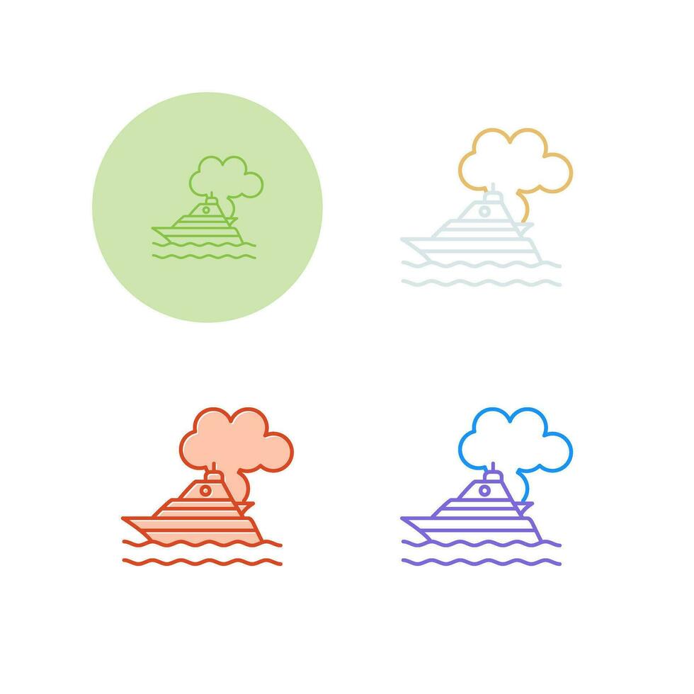 Ship Pollution Vector Icon