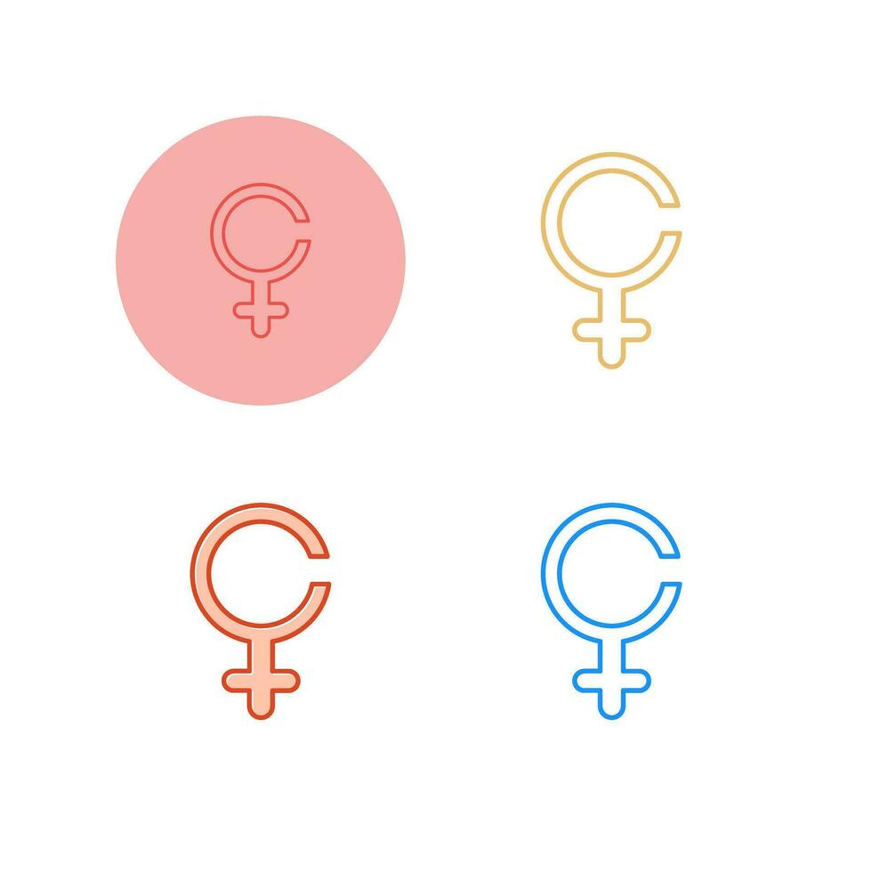 icono de vector de signo femenino