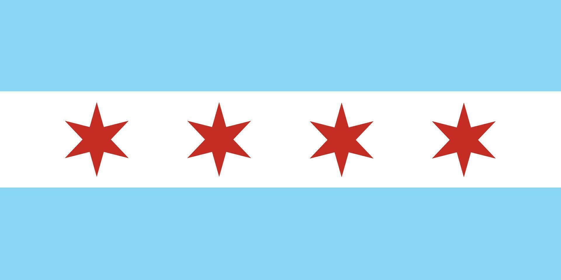 Vector flag of Chicago