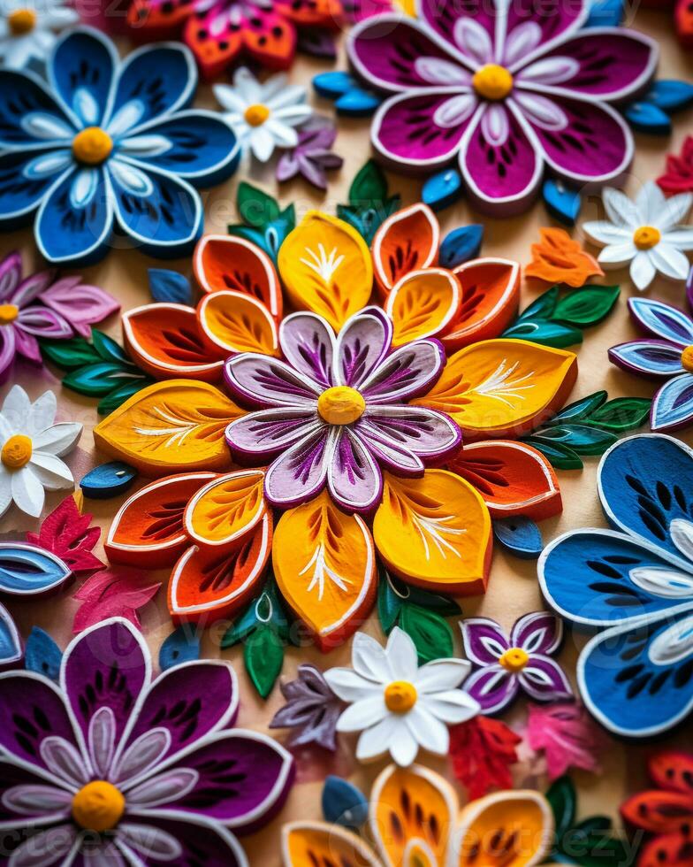 A close-up of a intricate rangoli design, diwali stock images, realistic stock photos