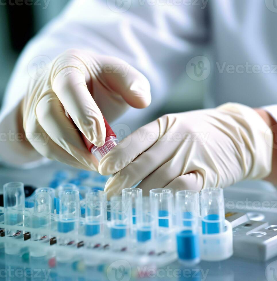The scientists hands are steady and precise as they work, medical stock images photo