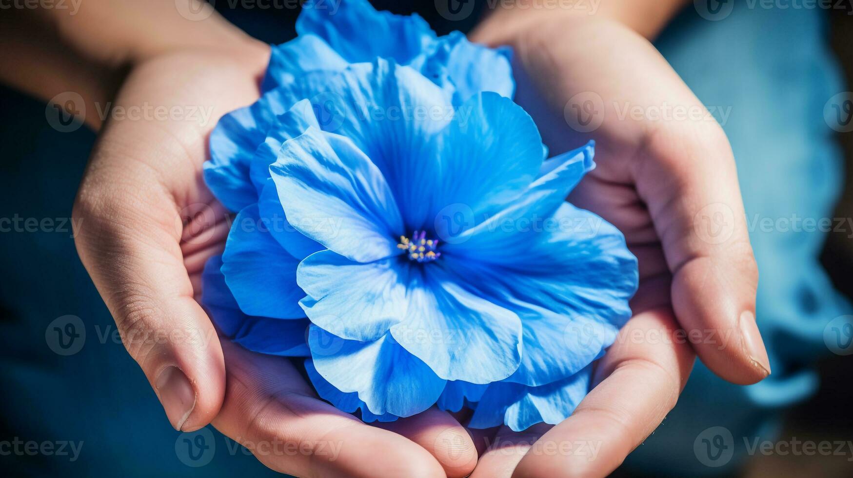 A close-up of a persons hand holding a flower, mental health images, photorealistic illustration photo
