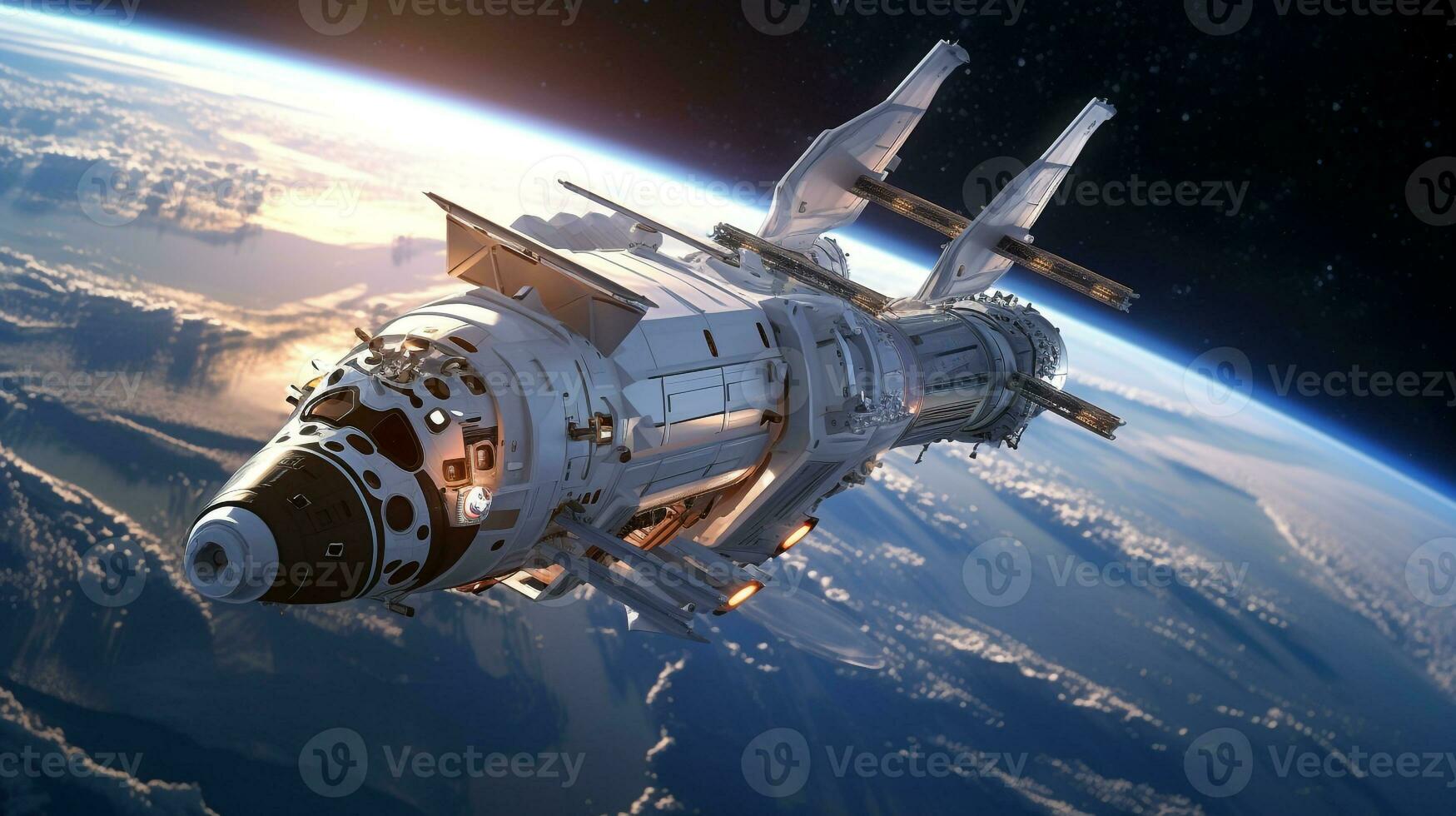 A space shuttle, industrial machinery stock photos