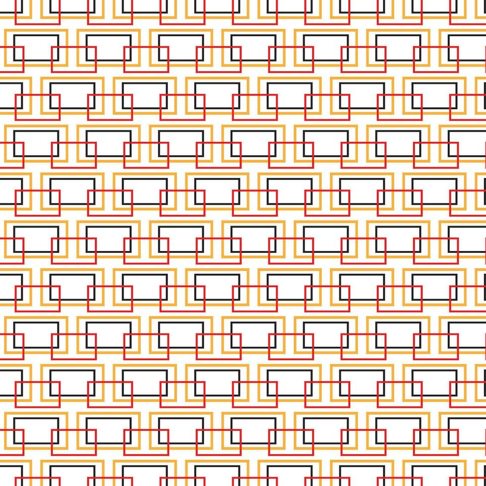 abstract simple geometric black,red and yellow color square frame pattern vector