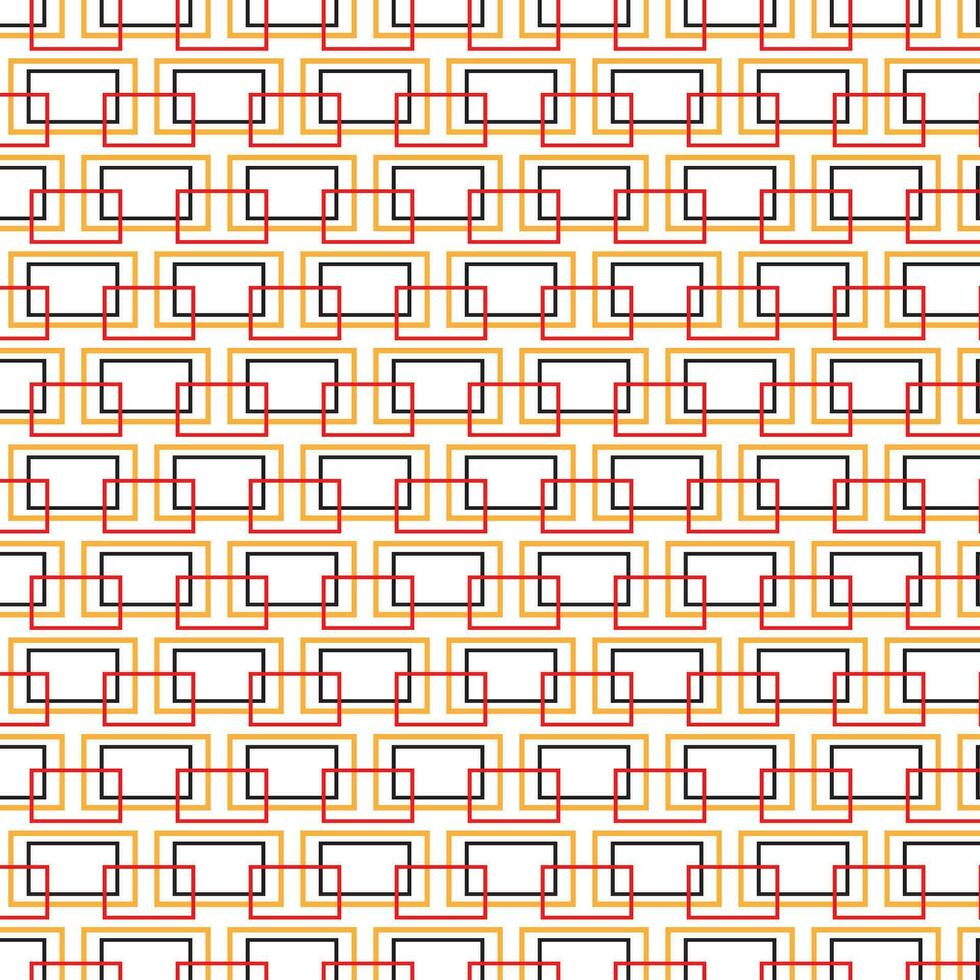 abstract simple geometric black,red and yellow color square frame pattern vector