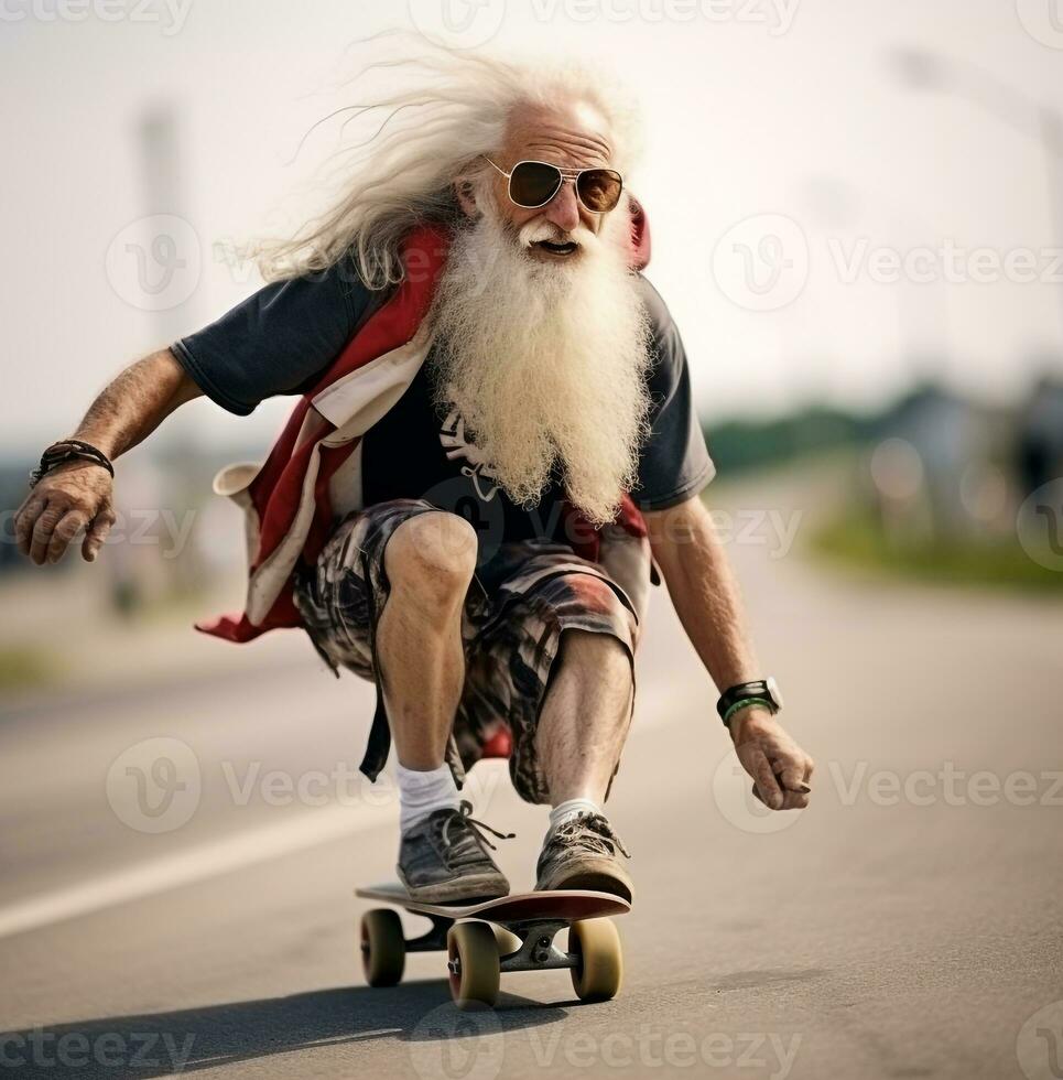 A person who is idling on skateboard stock photo aybaab, modern aging stock images, ai generated aging images