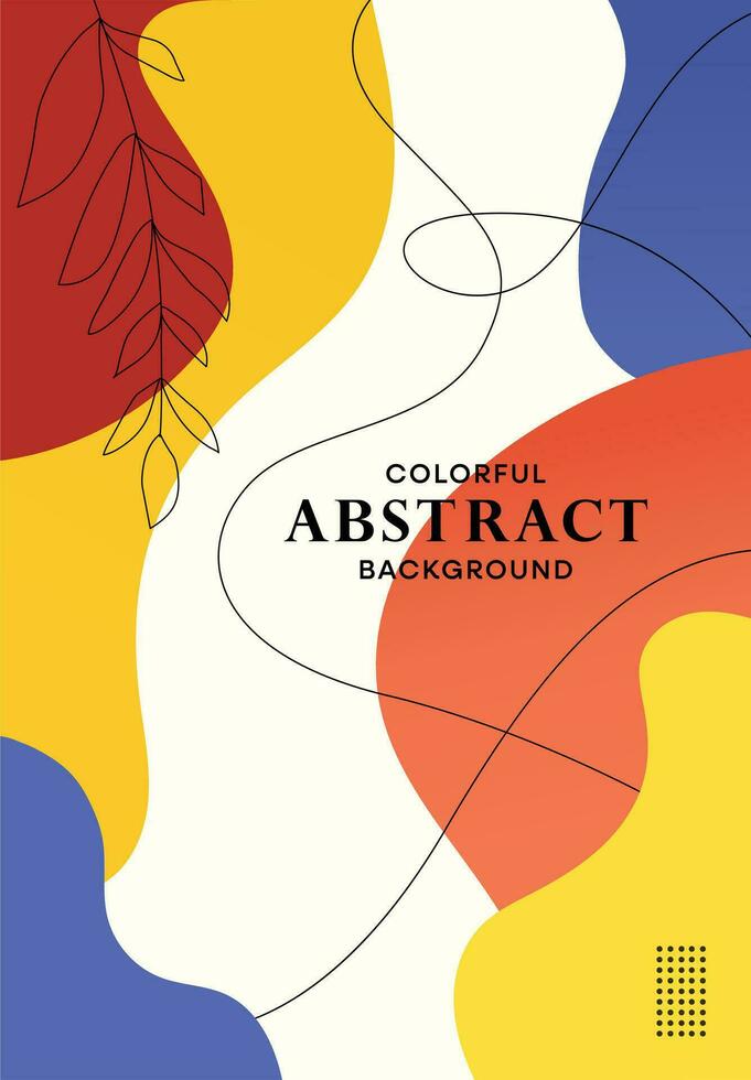 Yellow Orange Minimalist Abstract Background Poster Art Design vector