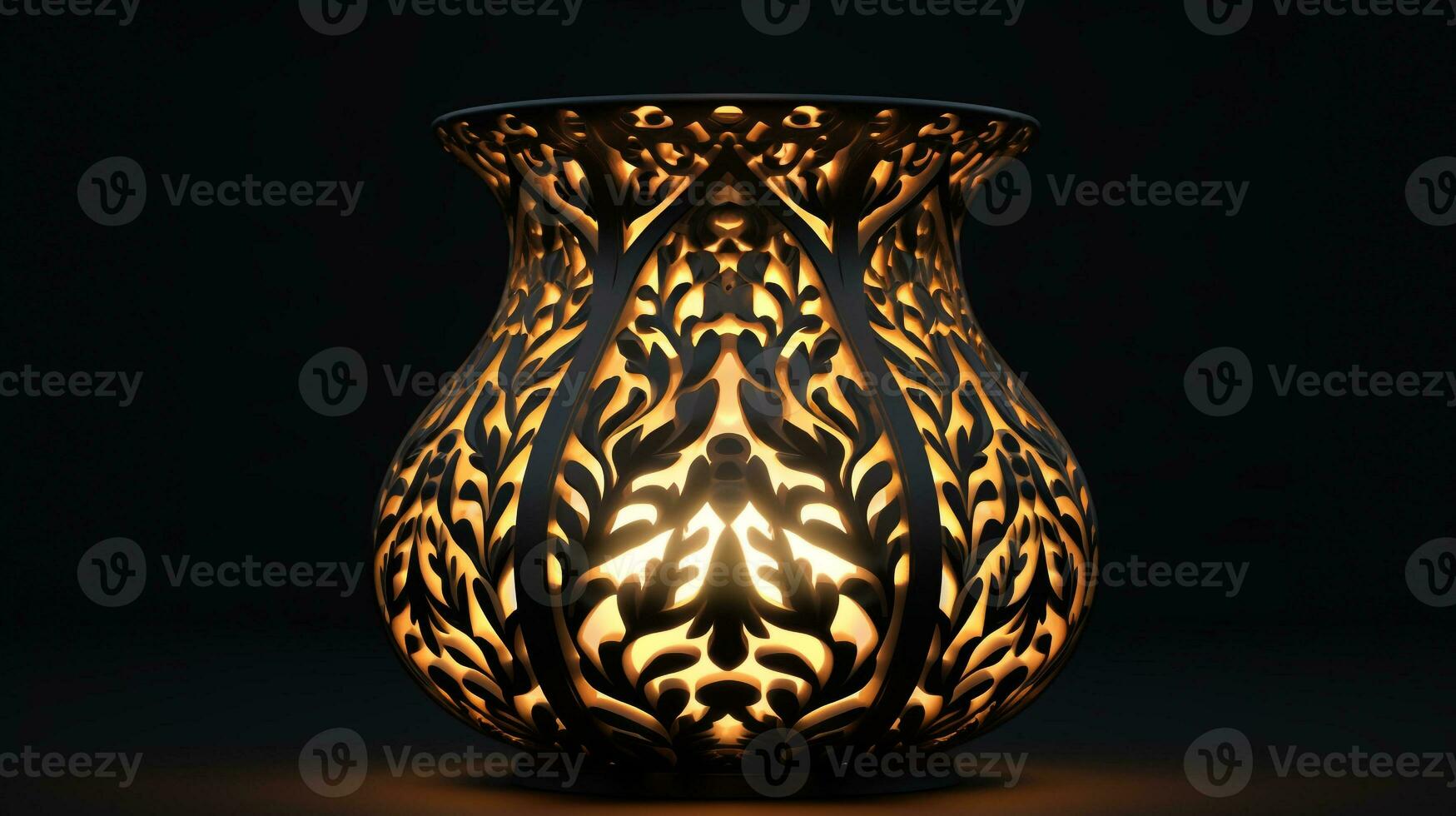 Diwali lamp pattern with candle on black background, diwali stock images, realistic stock photos