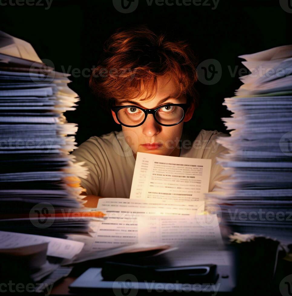 The auditor is focused on the task at hand, business and marketing stock photos