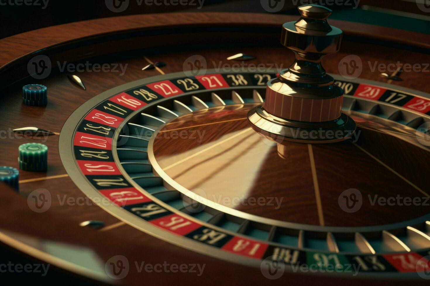 ruleta mesa casino de cerca. generar ai foto