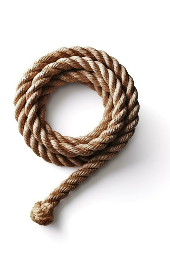 ropes isolated on a white background. Generative AI photo