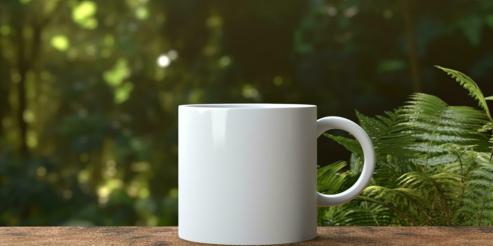 White Mug mockup. Generative AI photo