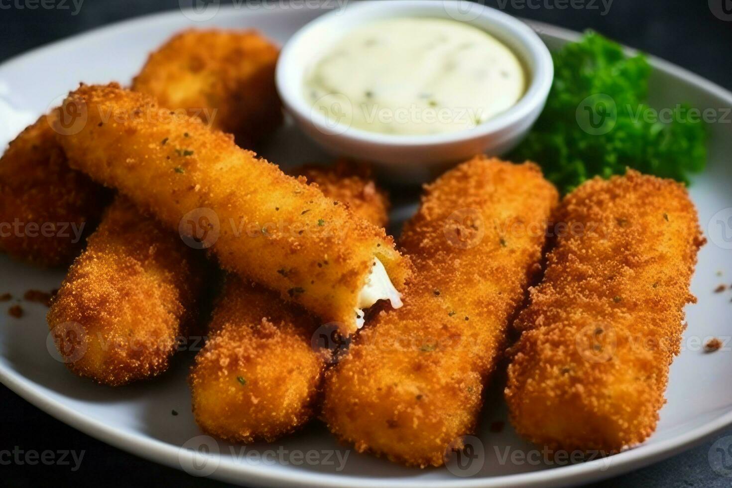 Mozzarella sticks snack food. Generate Ai photo