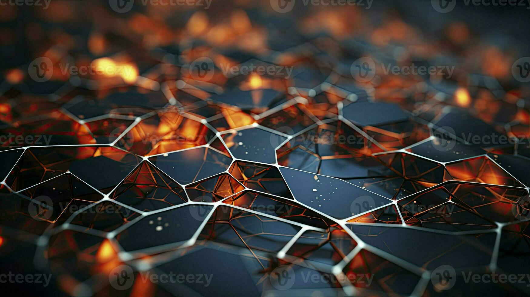 Modern digital abstract 3D background. Can be used in the description of network abilities, technological processes. ai generated photo