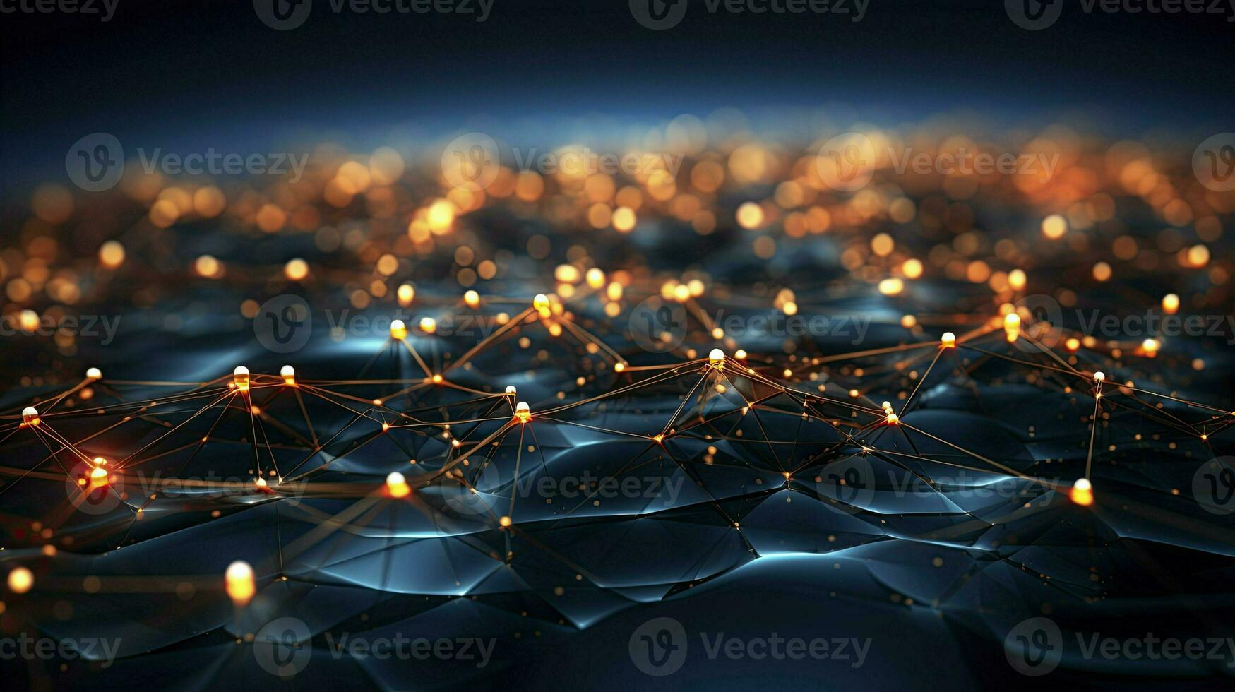 Modern digital abstract 3D background. Can be used in the description of network abilities, technological processes. ai generated photo