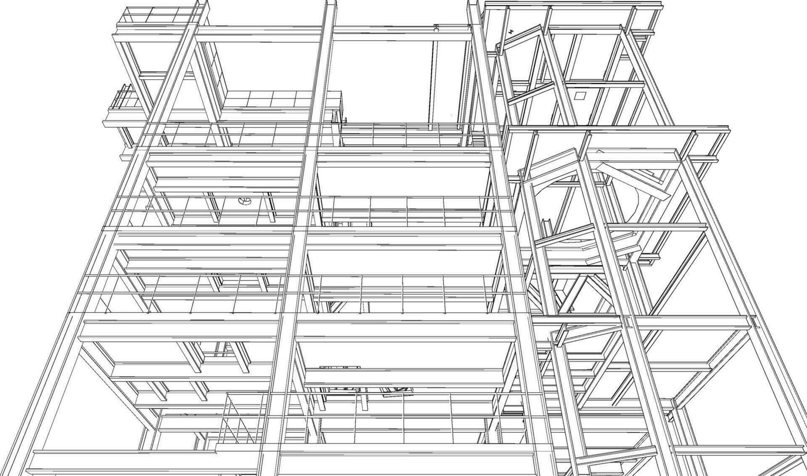 3d ilustración de industrial edificio vector