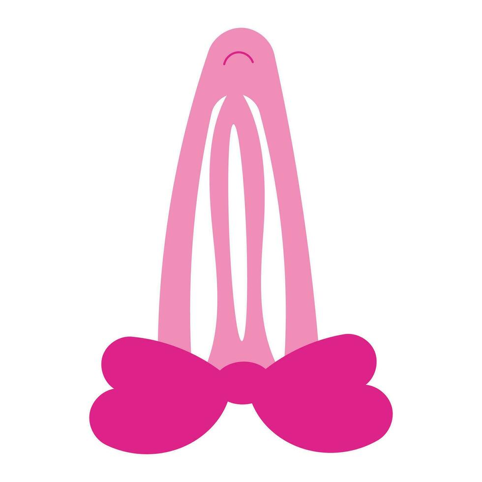barbicora horquilla arco muñeca accesorio rosado icono vector