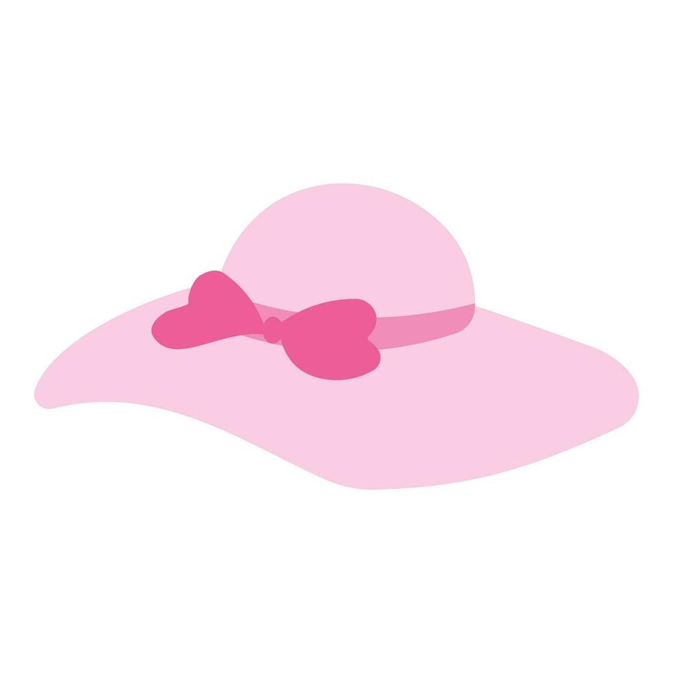 barbicora sombrero rosado accesorio arco muñeca icono vector