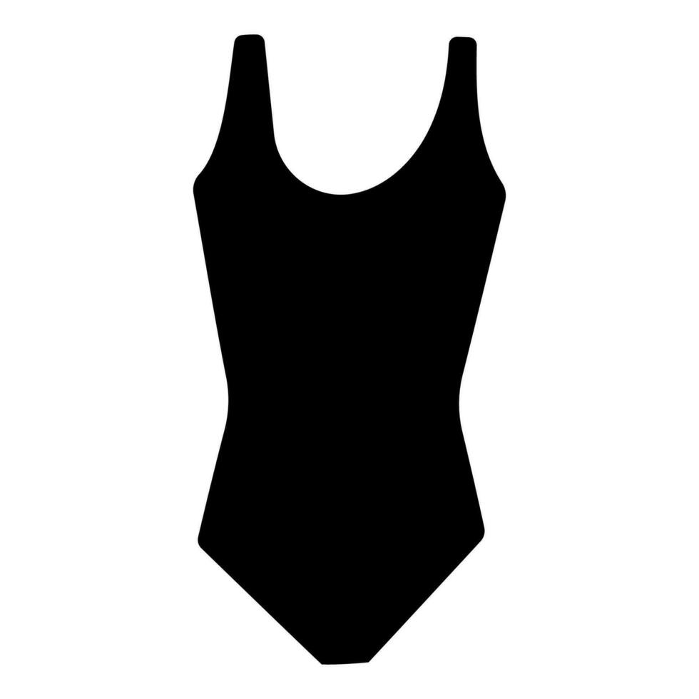 barbicora traje de baño interior negro corazón icono nadar vector