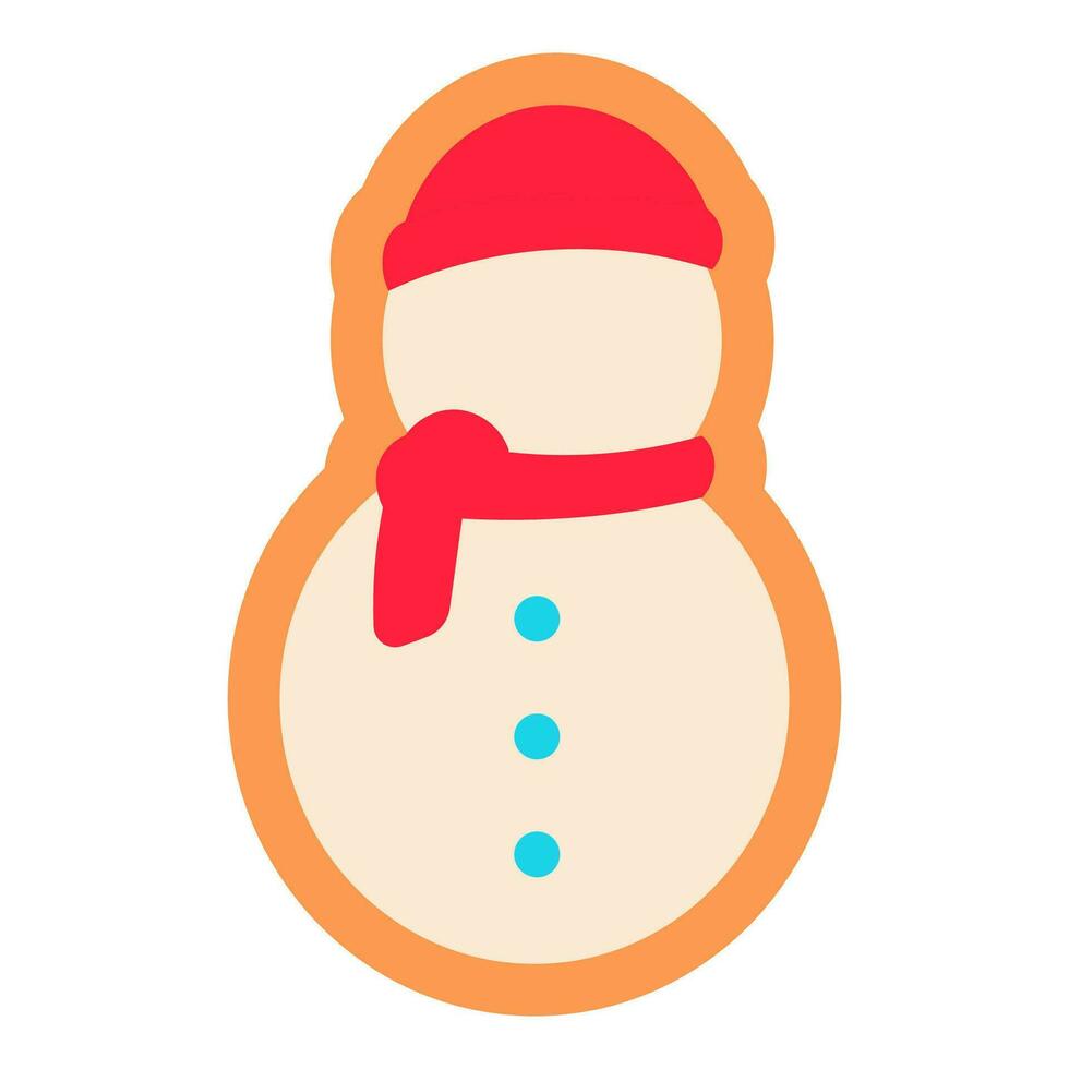 cookie christmas sweetness baking gift icon element vector