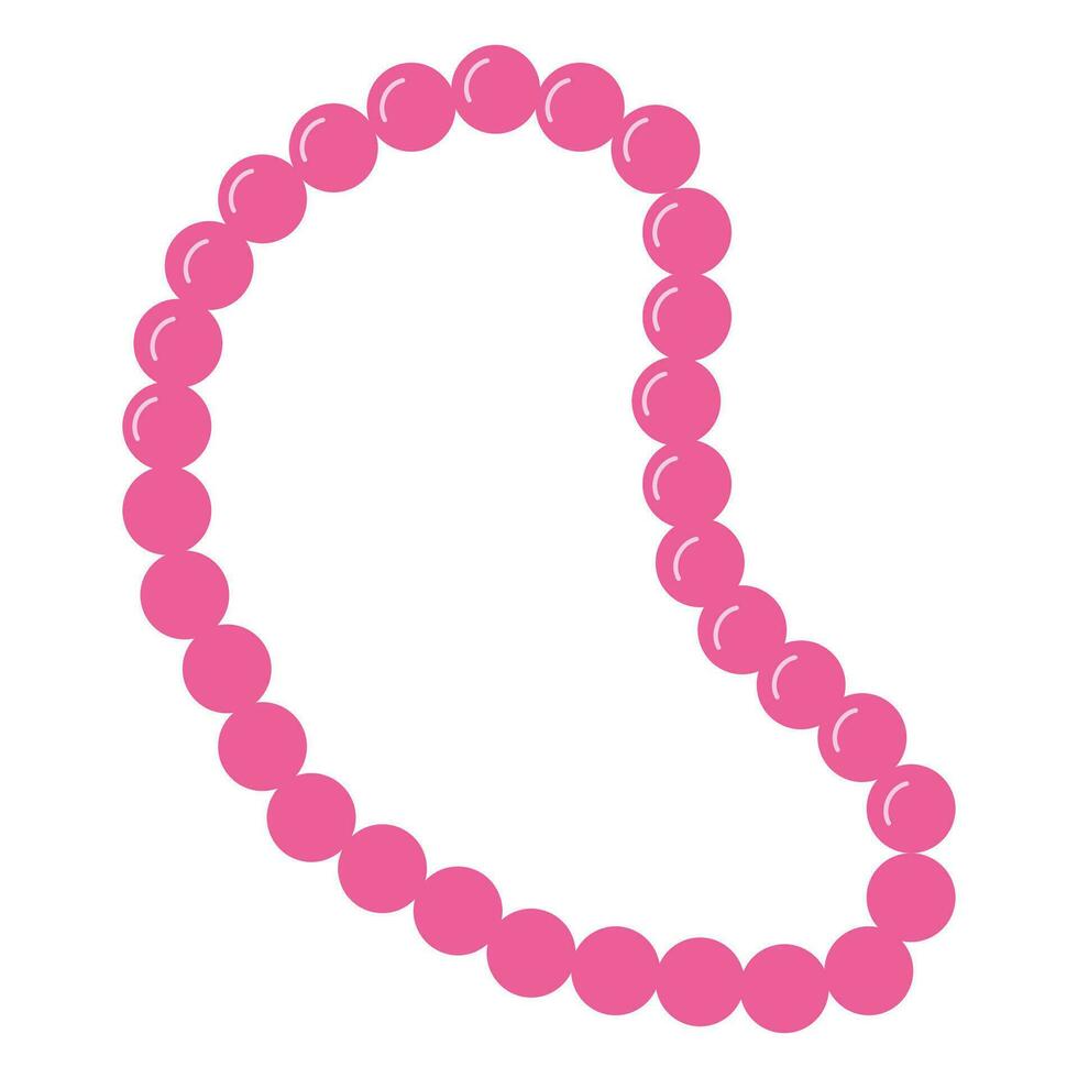 barbicore pink beads doll accessory doll icon vector