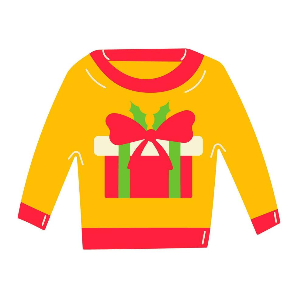 sweater christmas clothing style heat icon element vector