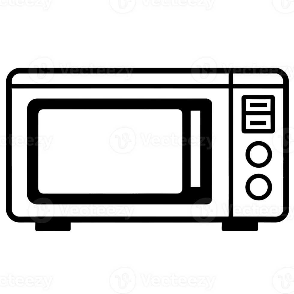 microwave illustration ai generative png