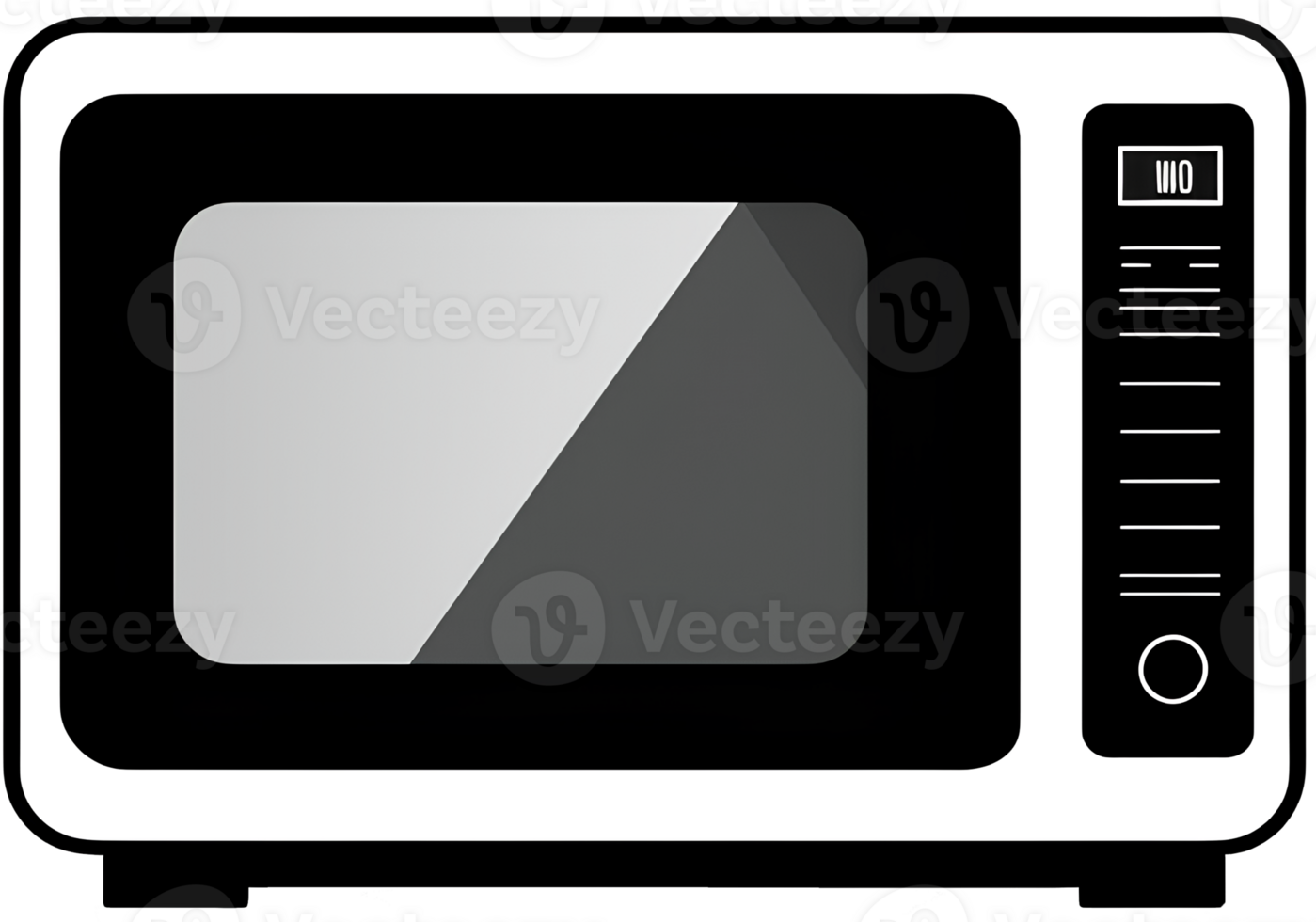 microwave illustration ai generative png