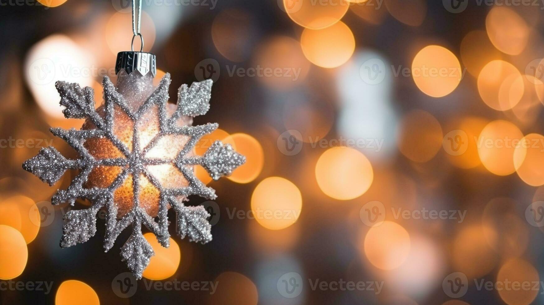 A macro shot of a christmas ornament, christmas image, photorealistic illustration photo