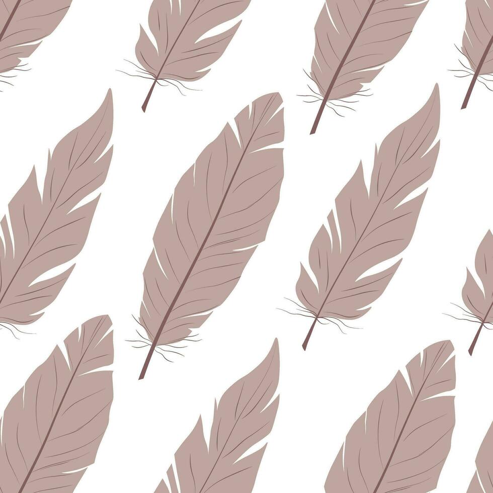 Seamless pattern of soft wings. feathers pattern in the nursery. fluff. Vector stock illustration. Wallpaper.